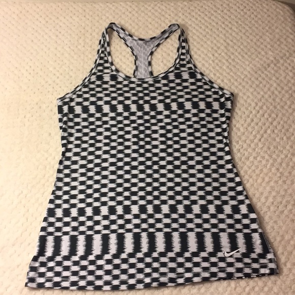 Nike Tops - Nike DryFit G87 black & white ikat racer back tank Nike Tops - Nike DryFit G87 black & white ikat racer back tank